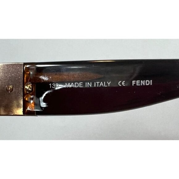 Fendi F773R 714 Brown Rhinestone Rectangular Eyeglasses Frames Made In Italy 52[ - Picture 9 of 14